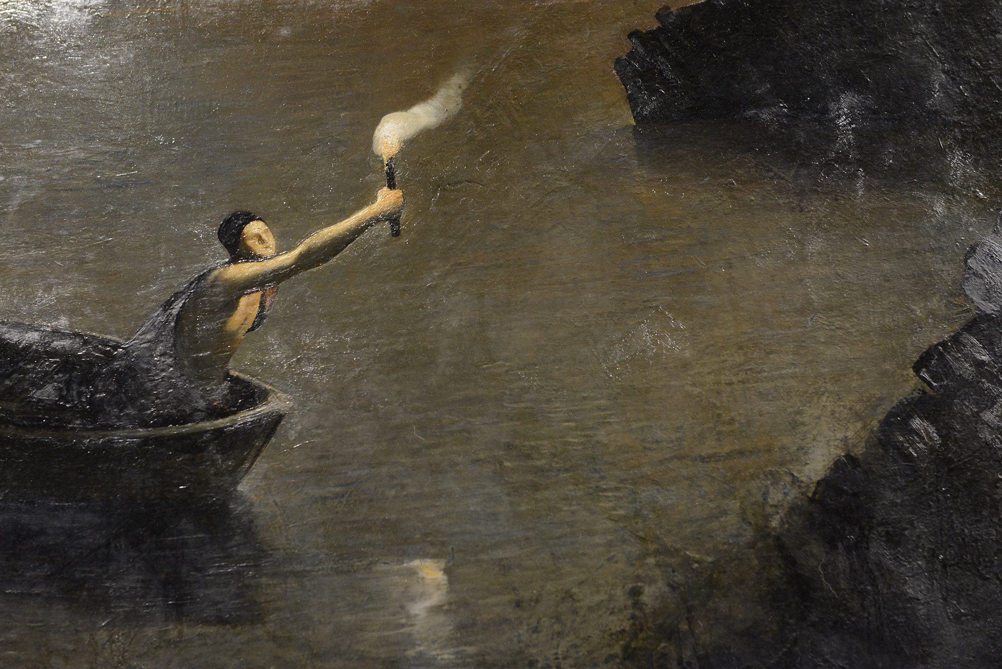 Nerdrum (5) Detalj fra maleriet Contra Natura. Det blir omtalt som et av Odd Nerdrums hovedverk. Bildet henger på Vestlia Resort på Geilo. Maleriet er en del av samlingen til The Gundersen Collection.