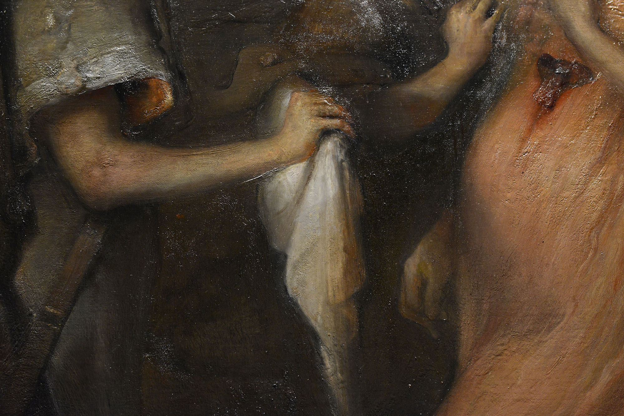 Odd Nerdrum Detalj. Bildet henger på Vestlia Resort på Geilo. Maleriet er en del av samlingen til The Gundersen Collection.