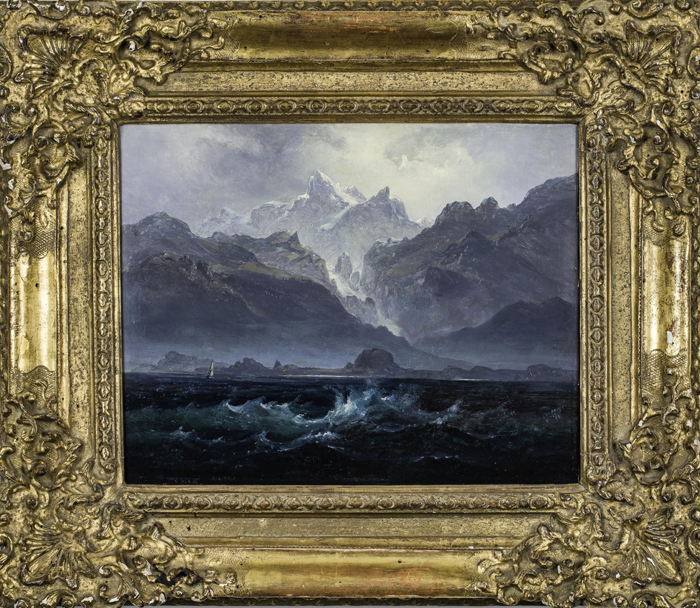 De syv søstre The Gundersen Collection er en imponerende samling av kunst og norske bondeantikviteter. Store deler av samlingen er stilt ut på hotellet Vestlia Resort i fjellbygda Geilo, Norge. The Gundersen Collection har også Norges viktigste private samling med grafikk av Edvard Munch. Ikke minst flere håndkolorerte grafiske verk. Her ser vi Peder Balke, "De syv søstre". Olje på treplate. 25 x 31 cm. Usignert. 1845-50.