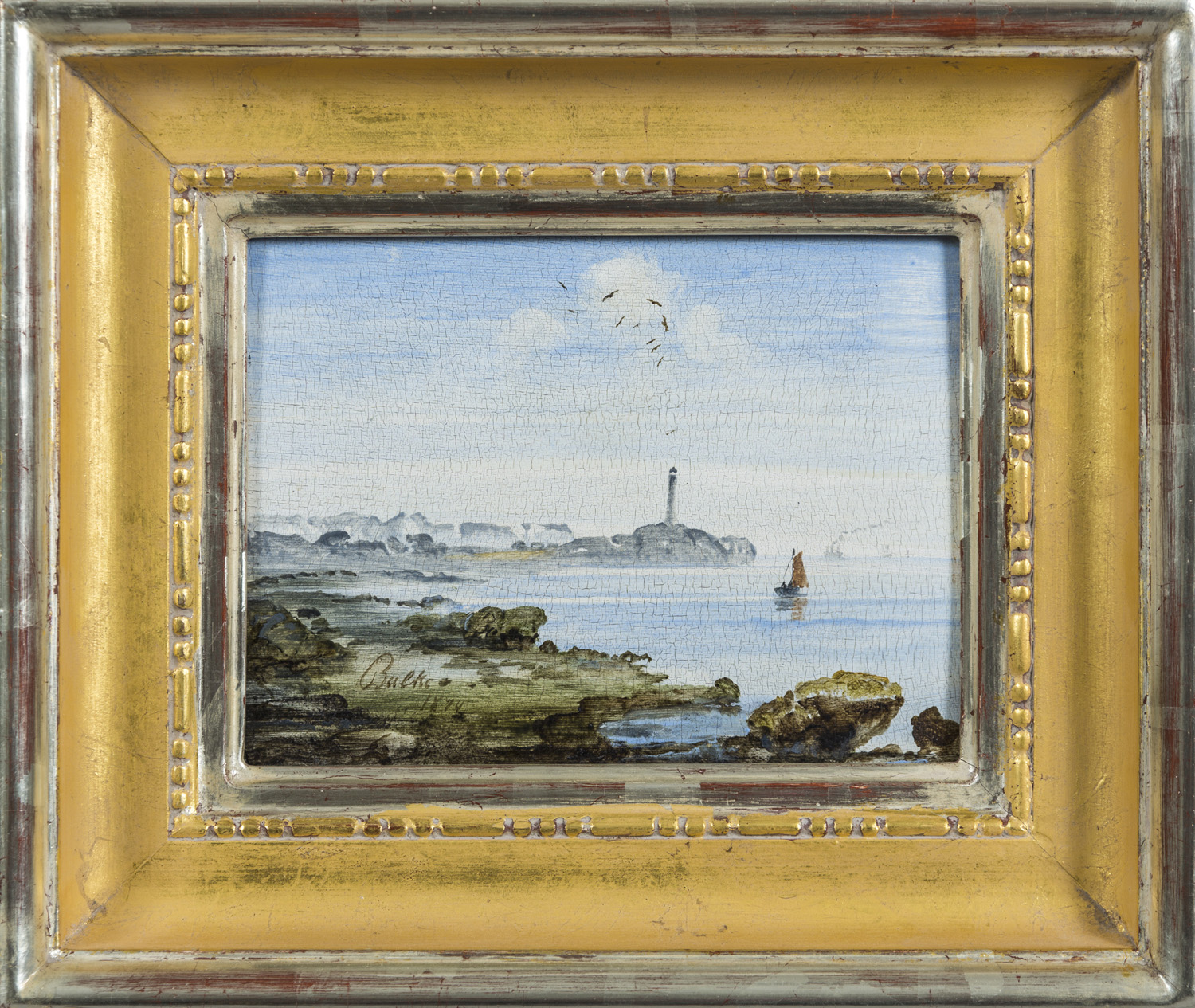 Norsk kystlandskap med fyrtårn The Gundersen Collection er en imponerende samling av kunst og norske bondeantikviteter. Store deler av samlingen er stilt ut på hotellet Vestlia Resort i fjellbygda Geilo, Norge. The Gundersen Collection har også Norges viktigste private samling med grafikk av Edvard Munch. Her ser vi er bilde av Peder Balke, maleriet har denne teksten: "Herr Grosserer Wang! Bedes om venligst at modtage lille Billede for Erindring om vores høflige samarbeide i Kommunens Tjeneste. Kunsterlund 31/12.1874. Balke"